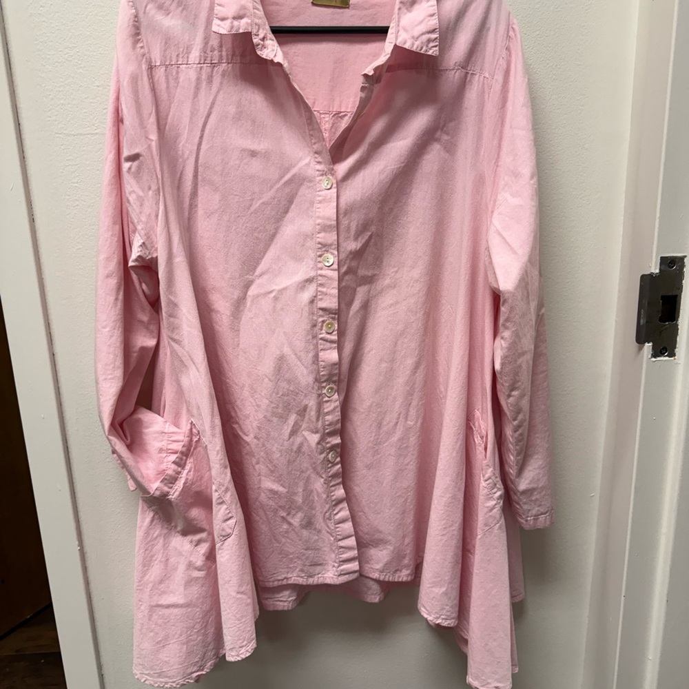 Pink Button Down Shirt for Women